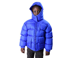 Child size winter coat - Royal - All child sizes - Modeled on boy